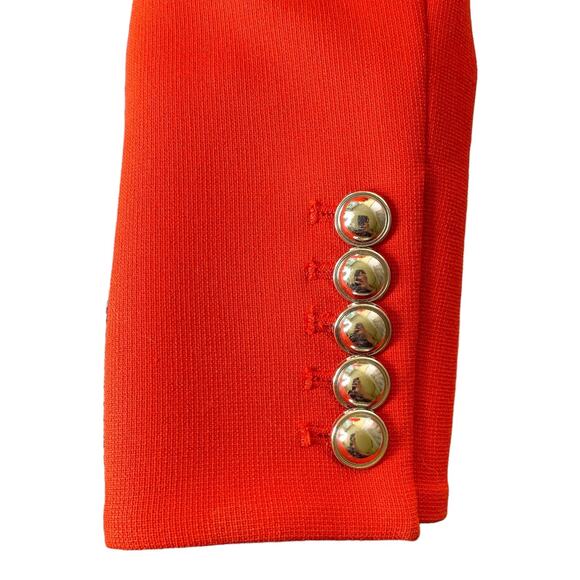 Veronica Beard Red Flame Miller Dickey Jacket Blazer Silver Double Breasted - Picture 7 of 11